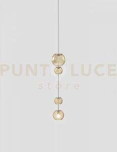Oto sospensione pead ambra rigadin nickel satinato 1 luce attacco g9