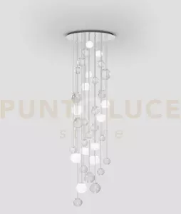 Oto sospensione rc bianco rigadin acciaio specchiato 12 luci attacc
