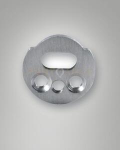 6404-50-003 tappo piatto alluminio anodizzato naturale con foro