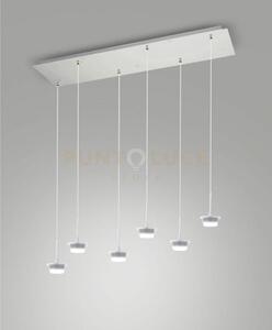 3804-46-102 montatura bianca completa rettangolare 6 luci cct 2700k