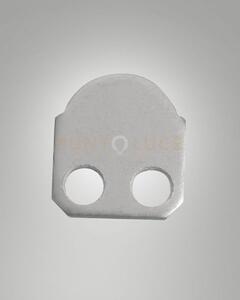 6407-50-002 tappo piatto alluminio anodizzato naturale l.16mm senza