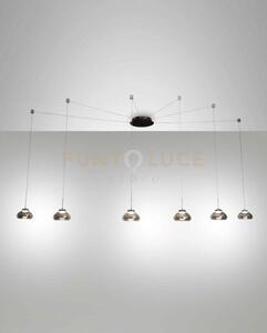 Arabella sospensione fume' 6 luci a led 3000k - 48w - 4530 lm dimme