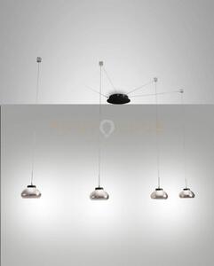 Arabella sospensione fume' 4 luci spostabile a led 3000k - 32w - 30