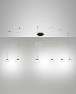 Arabella sospensione bianca 6 luci a led 3000k - 48w - 4530 lm dimm