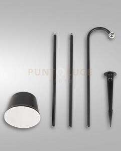 Armanda kit garden nero a led 3w 3000k 320lm dimmerabile e orientab