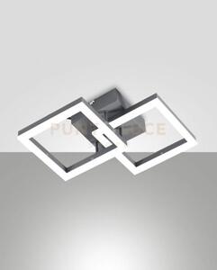Bard applique antracite 2 luci a led 3000k - 21w - 2160 lm dimmerabile