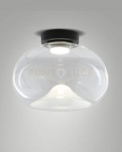 Brena plafoniera in vetro trasparente a led cct 2700k - 3000k - 400