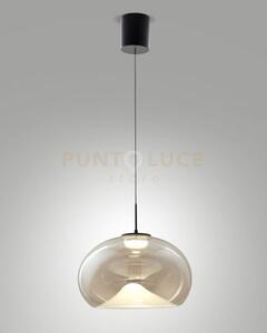 Brena lampadario a sospensione saliscendi cognac a led cct 2700k - 