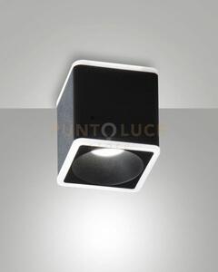 Coiba plafoniera quadrata nera led 13w 3000k 848 + 486lm 2 luci