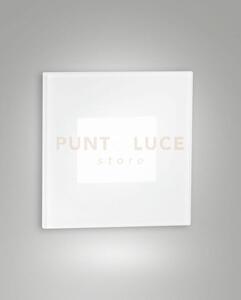 Dusk segnapasso led 2,2w 3000k 146lm quadrato bianco alluminio e ve