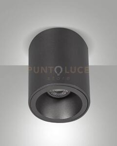 Guamo plafoniera tonda nera 1 luce attacco gu10 d.9cm