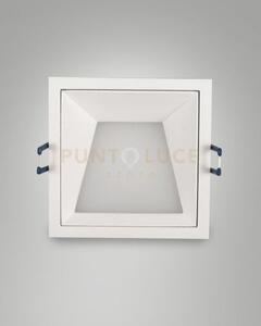 Kris faretto incasso quadrato asimmetrico bianco 3000k 930lm 8w dim