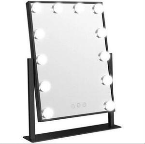 Specchio da trucco UNIQ New York Mega con 12 luci a LED - Nero