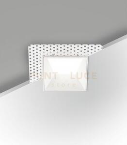 Kris faretto incasso quadrato a raso asimmetrico bianco 3000k 930lm