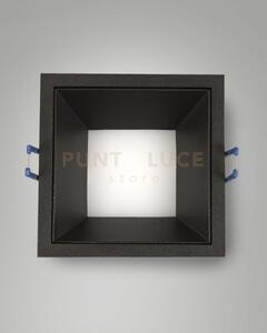 Kris faretto incasso quadrato nero 3000k 930lm 8w dimmerabile