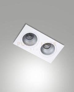 Leon cornice di faretti incasso 2 luci bianca attacco gu10 24x12,8cm