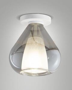 Lila plafoniera 1 luce fume' in vetro con struttura in metallo bian