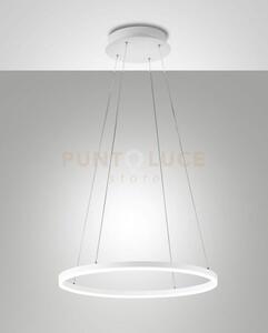 Leo sospensione bianca a led 36w 3000k 3780lm d.60cm on/off