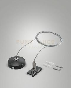 Kit sospensione l.200cm per sistema binario h2,74cm 48v nero