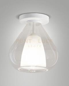 Lila plafoniera 1 luce trasparente in vetro con struttura in metall