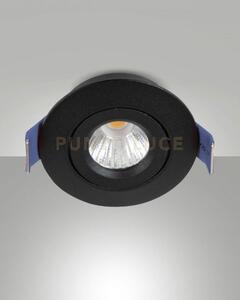Macas faretto da incasso a led 4w 3000k 360lm nero on/off d.5,3cm