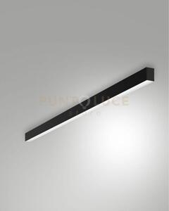 Millet plafoniera nera a led 3000k 3380lm 23w prismatic ip40 100cm