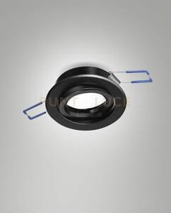 Narka faretto incasso tondo orientabile d.8,2cm h2,5 nero attacco gu10