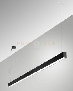 Millet sospensione nera 3000k 3380lm 23w opale on/off ip40 100cm