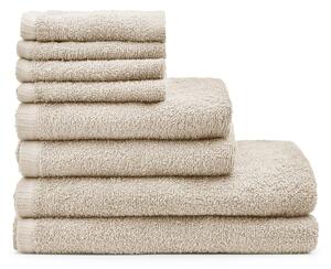 Set di asciugamani per viso e corpo con asciugatura rapida beige in cotone 8 pz Quick Dry – Catherine Lansfield