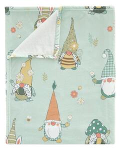 Coperta verde chiaro in micropile a tema pasquale 130x170 cm Spring Gonks – Catherine Lansfield
