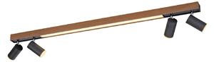 Plafoniera PURE, PURE Lines Spot, dimmerabile, Legno, Soggiorno, Metallo