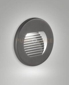 Wink segnapapasso led 3w 3000k 215lm grigio scuro tondo ip65