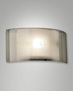 Alide applique fume' in vetro 1 luce attacco e27 ip20