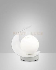 Adria da tavolo bianca 1 luce a led 3000k - 6w - 540 lm in metallo