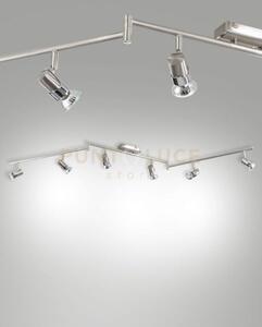 Alice spot 6 luci attacco gu10 nichel satinato s/l orientabile