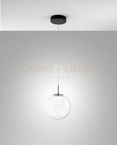Ariel sospensione 1 luce traspararente goccia d.25cm a led cct 2700