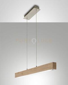 Badia sospensione quercia a led 3000k - 43w - 4320 lm in metallo e 