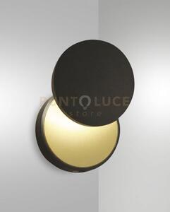 Ara applique nera a led 2 luci 3000k 715 + 270lm 8w + 4w orientabi