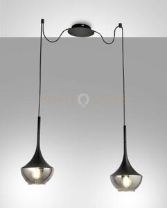 Apollo sospensione nera 2 luce 3623-42-101