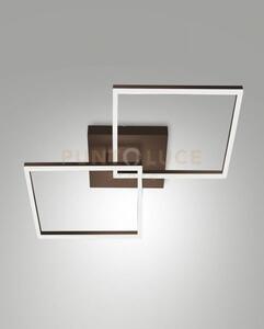 Bard plafoniera corten l.65x65cm 2 luci a led 3000k - 52w - 5180 