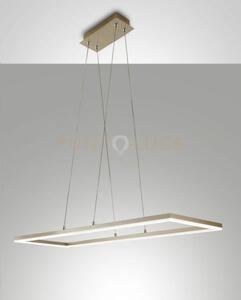 Bard sospensione oro opaco l.92x32cm a led 3000k - 52w - 5180 lm di