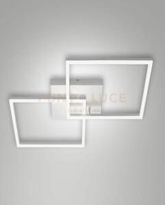 Bard plafoniera bianca l.65x65cm 2 luci a led 3000k - 52w - 5180 