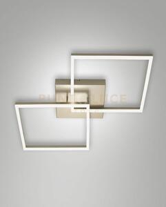 Bard plafoniera oro opaco l.65x65cm 2 luci a led 3000k - 52w - 518