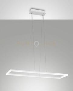Bard sospensione bianca l.92x32cm a led 3000k - 52w - 5180 lm dimme
