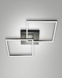 Bard plafoniera antracite l.65x65cm 2 luci a led 3000k - 52w - 51