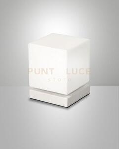 Brenta da tavolo bianca in metallo e vetro a led 3000k - 6w - 540 l