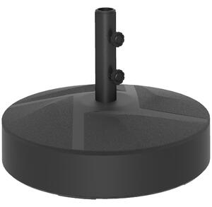 Outsunny Base per Ombrellone Riempibile con Acqua 25kg/Sabbia a 30 kg, per Pali di Ombrelloni da Ø36/38/48 mm, Nero | Aosom Italy