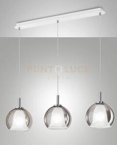 Bretagna sospens.fume' 3 luci lin. 3599-49-126