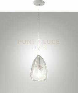 Britton lampadario a sospensione in vetro trasparente d.22cm 1 luc