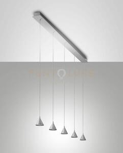 Delta sospensione 5 luci alluminio 3443-48-212